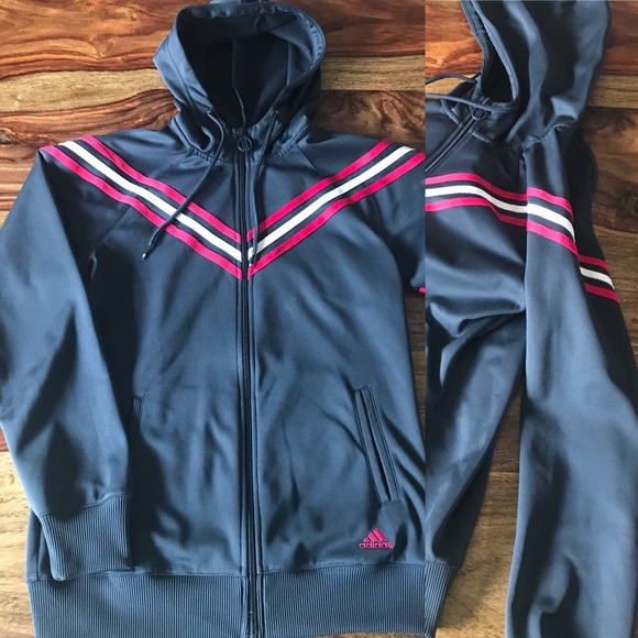 ADIDAS!! Women’s zip-up Jacket S/M hooded - Picture 4 of 8